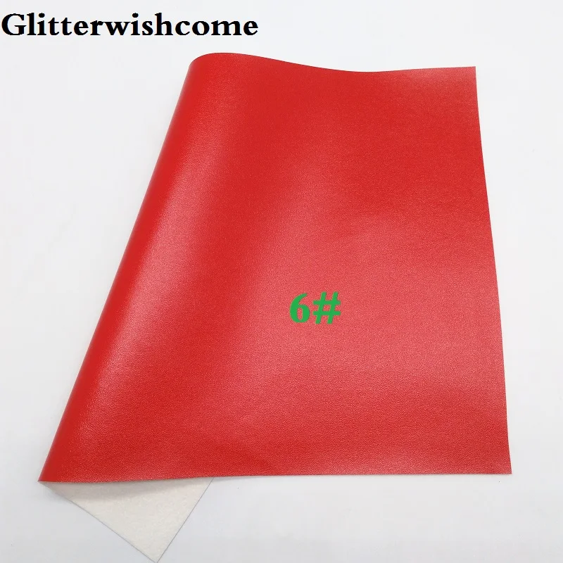 Glitterwishcome 21X29 см A4 размер винил для бантов наппа кожа Fabirc искусственная кожа листы для бантов, GM197A - Цвет: 6