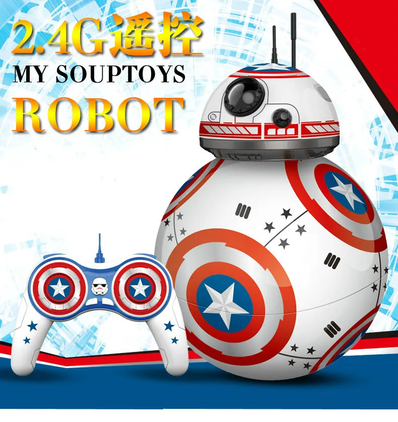 См. BB Звездные войны Робот RC 2,4 г BB робот умный робот со звуком железобетонный шар детский подарок