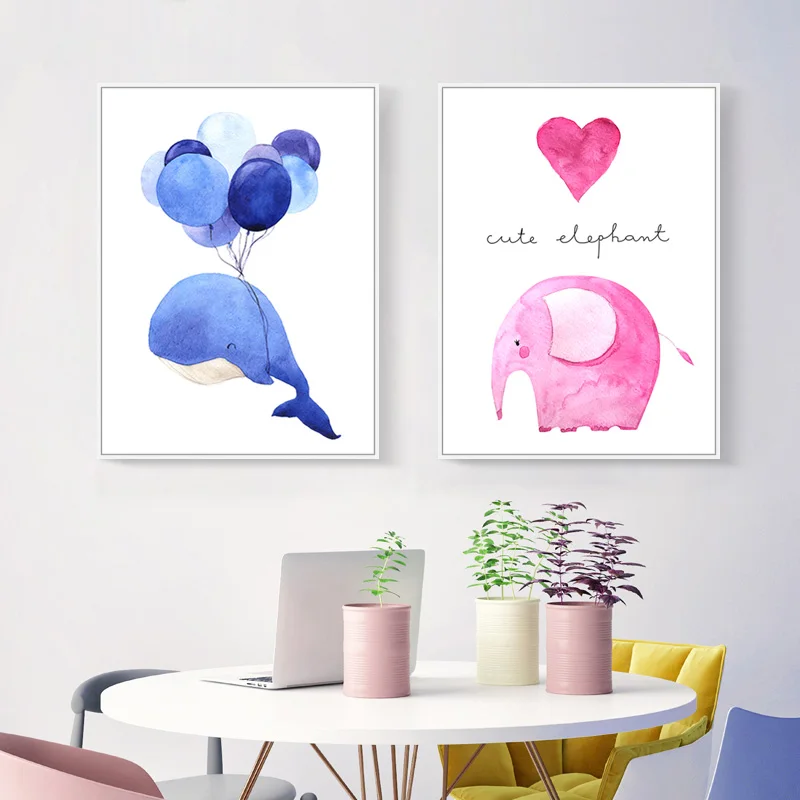 

Modern Abstract Animals Art Canvas Posters Print Posters Wall Picture No Frame Kids Room Posters Nordic Decorativos Painting