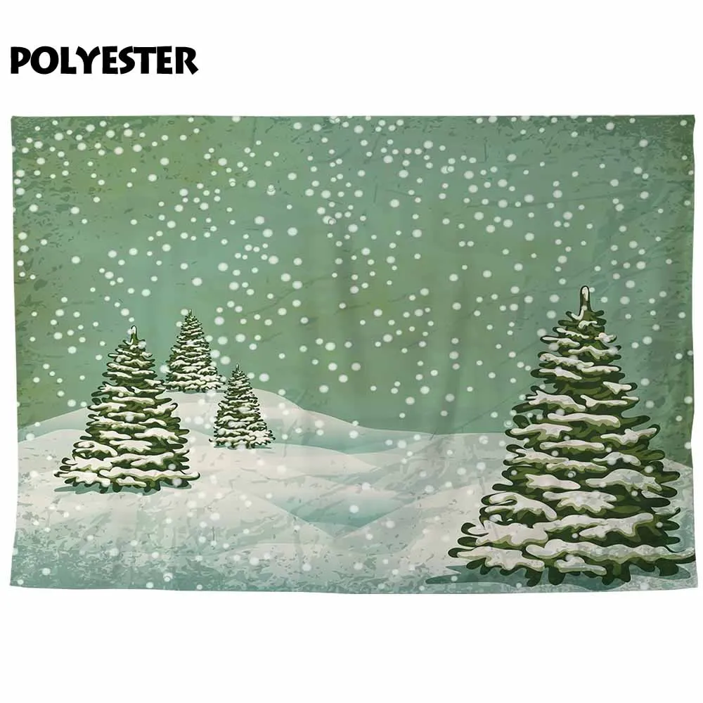 Фон для фотосъемки Allenjoy Рождественская сосна снег дети фон реквизит фотография |