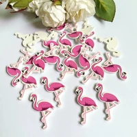50pcslot no holes flamingos wooden buttons sewing buttons scrapbooking crafts accessories 2235mm