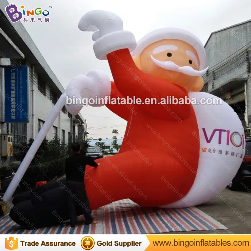 

6M/20ft giant Inflatable Santa Claus with a bag for Christmas party decoration climbing Father Christmas for wall decorate toys