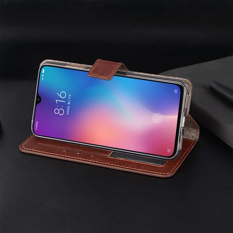 Флип защитный чехол для Xiaomi Mi 9 Роскошный фоторамка PU кошелек кожаный прозрачный |