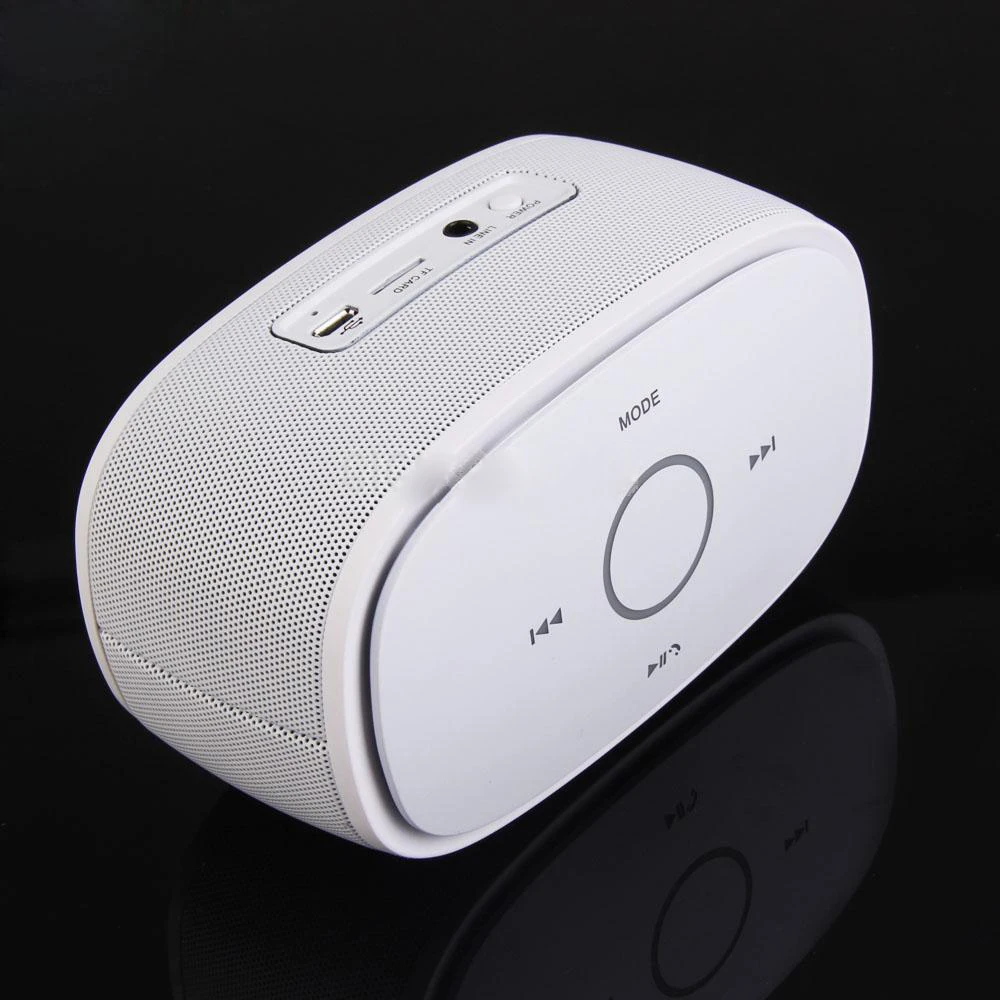 KINGONE K5 беспроводной супер бас мини приложение Bluetooth стерео музыкальный динамик универсальный цвет: фиолетовый - Цвет: Белый
