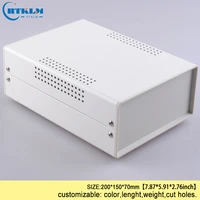 iron project box housing for electronics diy wire connection box instrument case custom desktop enclosure 20015070mm black box