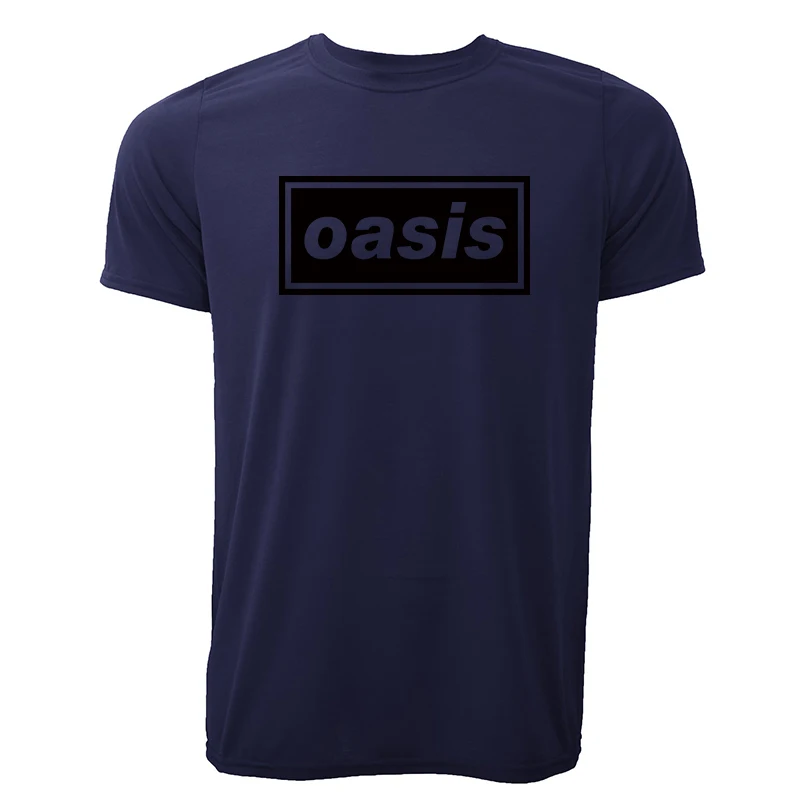 Мужская хлопковая футболка с принтом Oasis Повседневная коротким рукавом и круглым