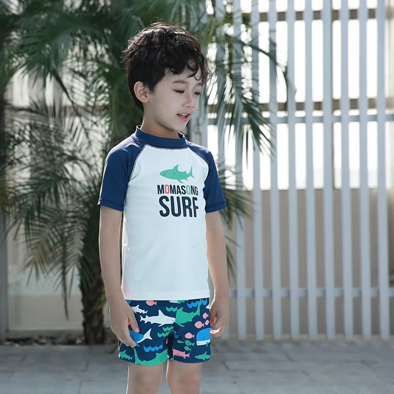 Swimwear Boys Children's Bathing Suit for Boy 3 Pieces Short Sleeve Baby Beach Swimsuit 2020 Summer Kids Surfing Swimming |
