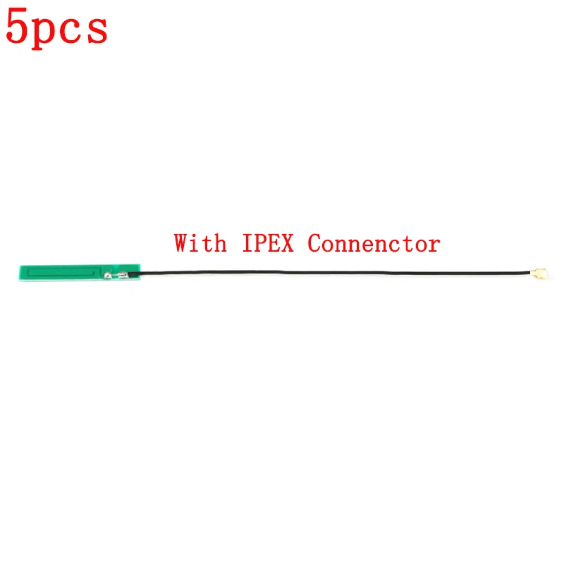 5 шт. Sim800 GSM/GPRS/WCDMA/3g Встроенная печатная плата антенна 1,13 линия 12 см длиной IPEX Разъем 2DBI PCB маленькая антенна - Цвет: With IPEX Connector