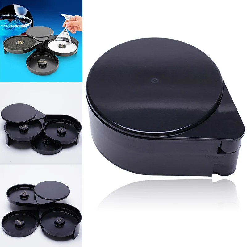 3 уровня стеклянная оправа соль сахар Лайм сок Маргарита коктейльный барный