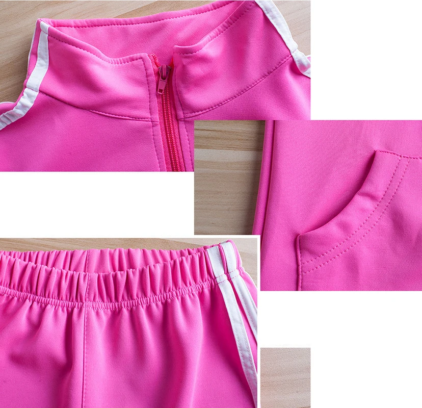 Демисезонный спортивный костюм для женщин комплект из 2 предметов в полоску