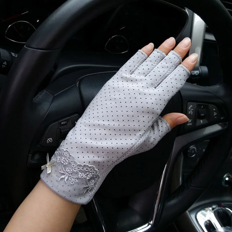B85 Gray Женские спортивные Фитнес Велоспорт солнцезащитные Экран Сенсорный экран длинные перчатки без пальцев Для женщин Хлопок Мода Половина перчатки для водителей без пальцев B89 - Цвет: B85 Gray
