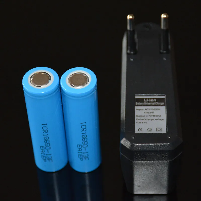 2 шт. литий ионные аккумуляторы EAIEP 18650 1300 мач 3 7 в|rechargeable battery|3.7v batterybattery flashlight |