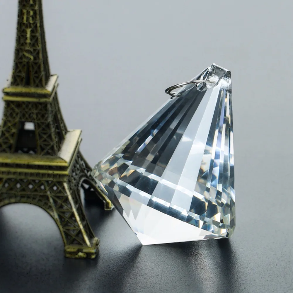 40 мм прозрачная Хрустальная подвесная люстра призмы детали хрустальные подвески