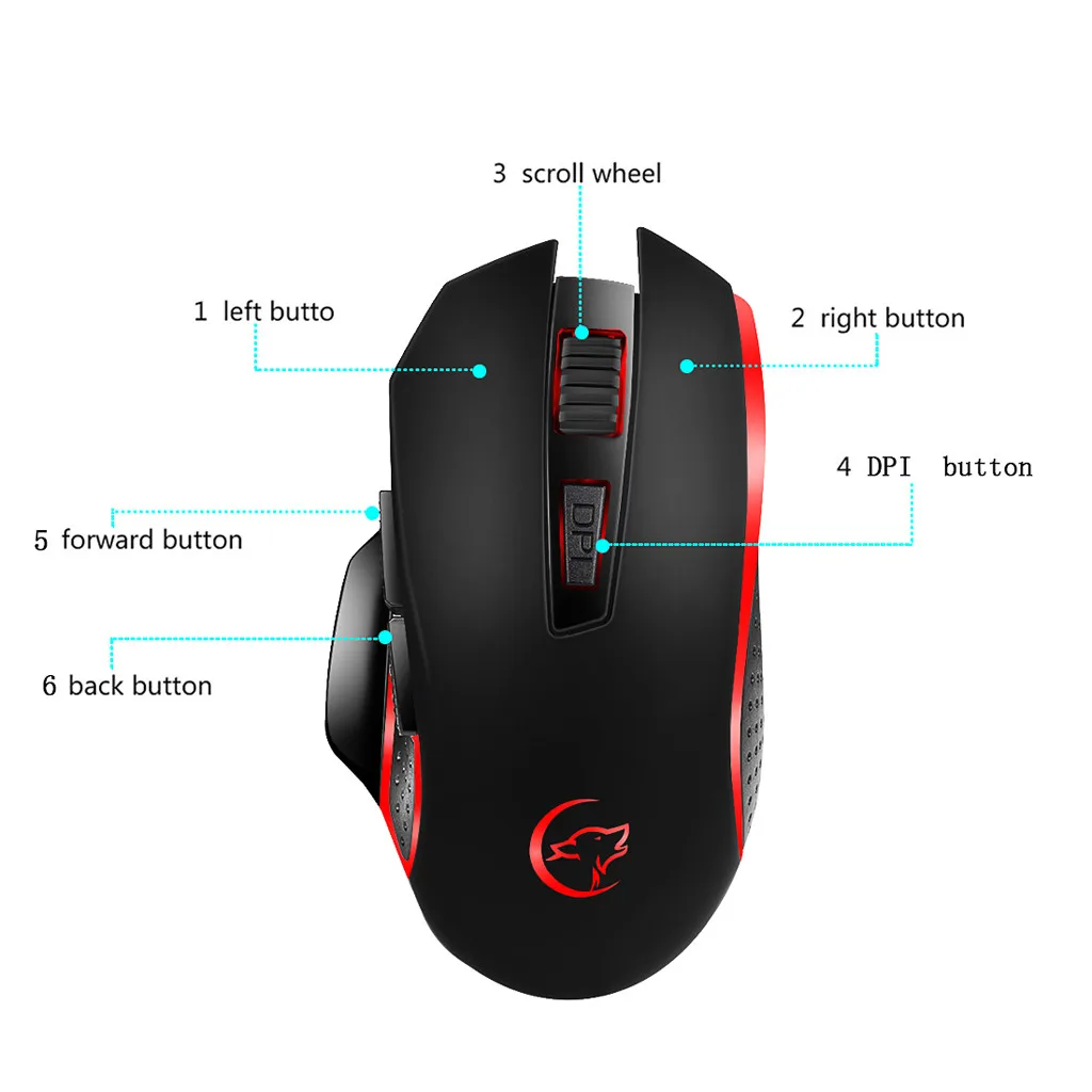 G821 2 4G синяя перезаряжаемая беспроводная мышь игровая Регулируемая оптическая