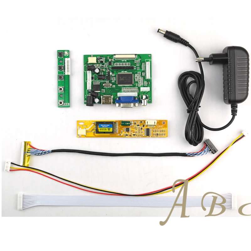 Плата контроллера HDMI VGA 2AV LVDS + инвертор подсветки 30 контактов комплекты кабелей