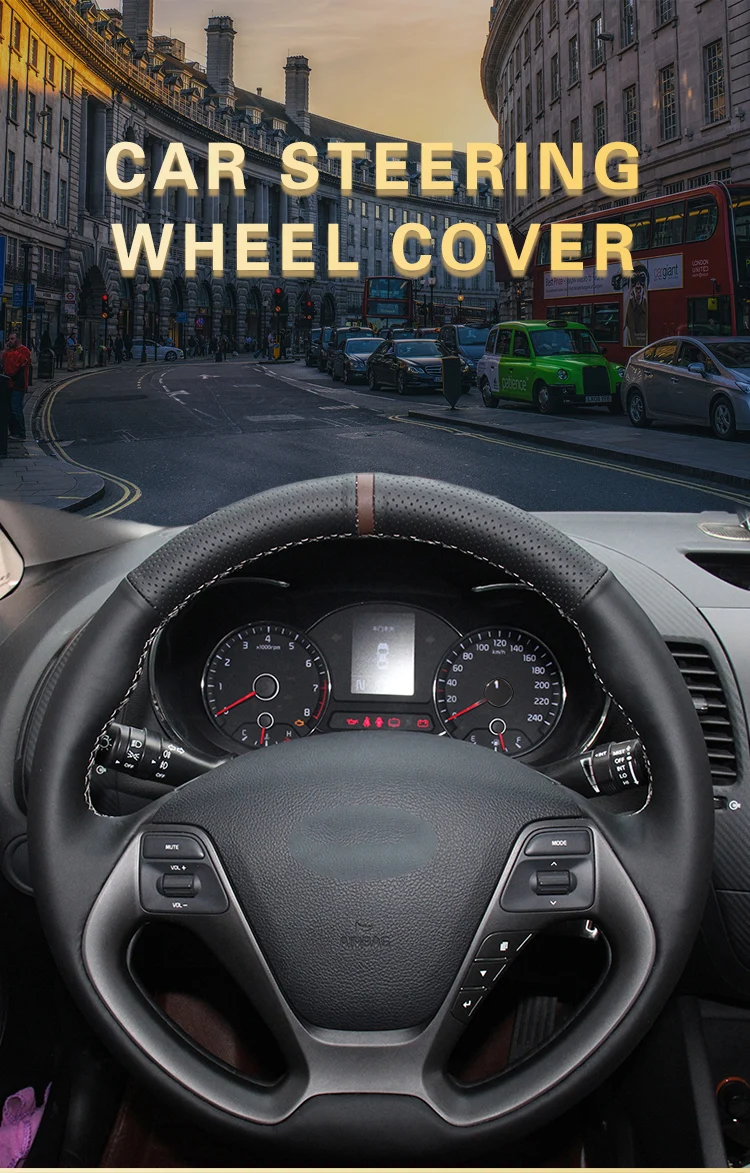Чехлы рулевого колеса автомобиля для Kia K3 2013 K2 Rio Ceed Cee 'd 2012- интерьер Авто оплетка на руль крышка