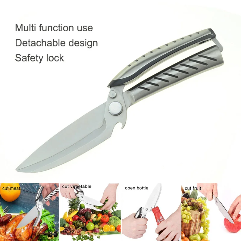 

Multifunctional Kitchen Scissors Stainless Steel Smart Sharp blade fruit vegetable cutting detachable design kitchen shears
