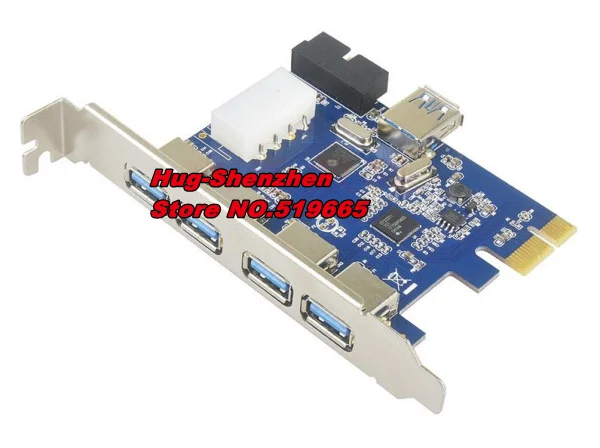 Супер скорость PCIE до usb3.0 5 портов + 19pin/20pin USB3.0 карта расширения с IDE 4pin портами для