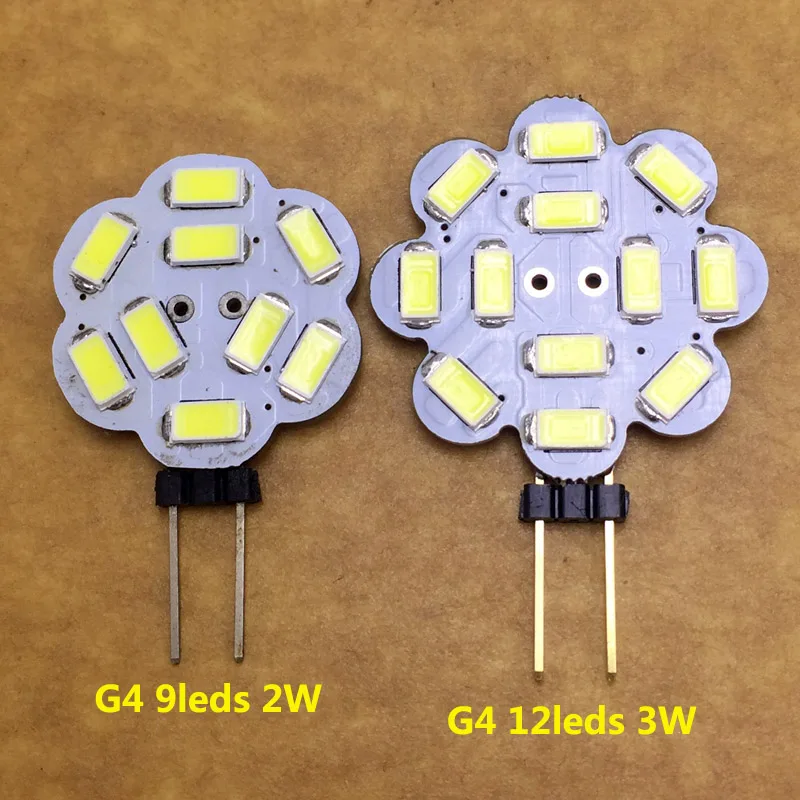 

Led G4 Base Marine Camper RV 9leds 5730 SMD 3W Led Bi-Pin Light Bulb 120 Degree DC12V 10pcs/lot