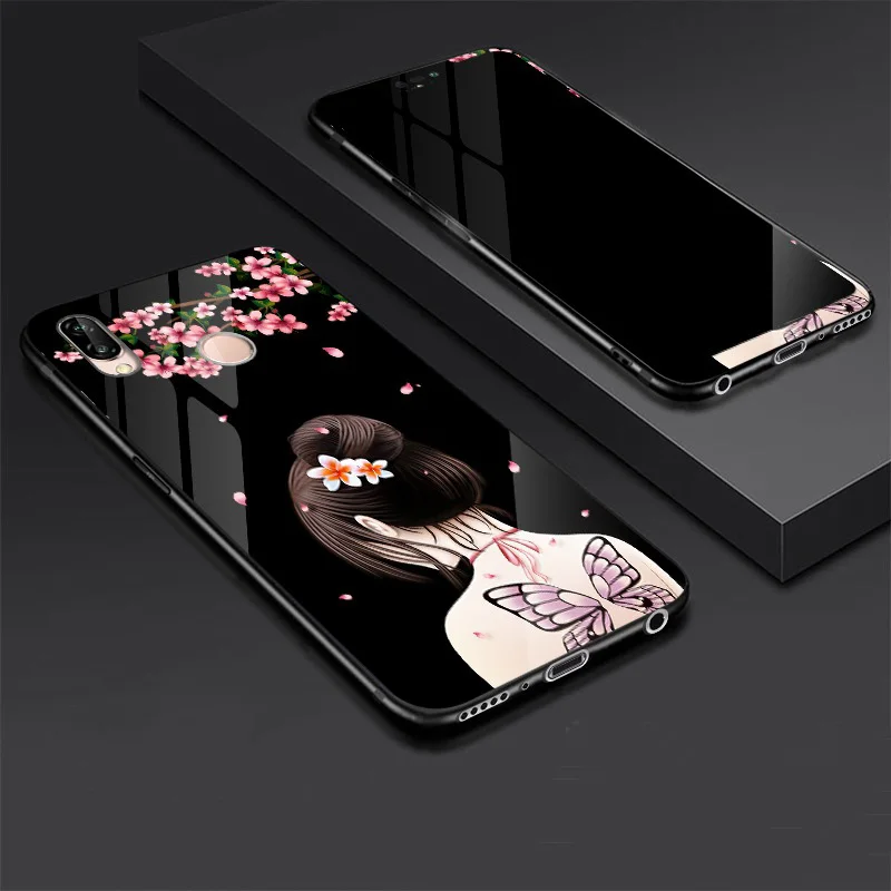 Роскошный чехол из закаленного стекла для Xiaomi Mi 8 A2 Redmi 6 6A S2 задняя крышка с