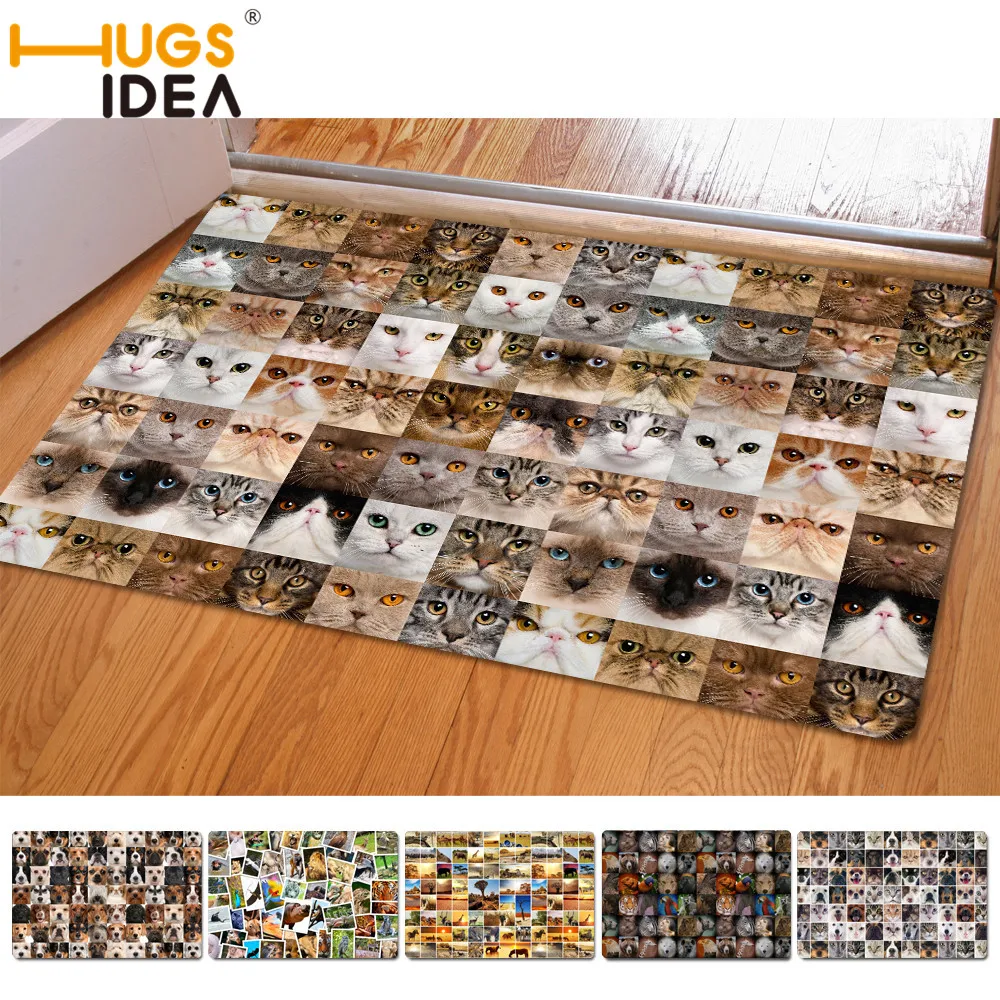 Милые коврики с принтом животных для Мопсов гостиной Забавный дизайн фото