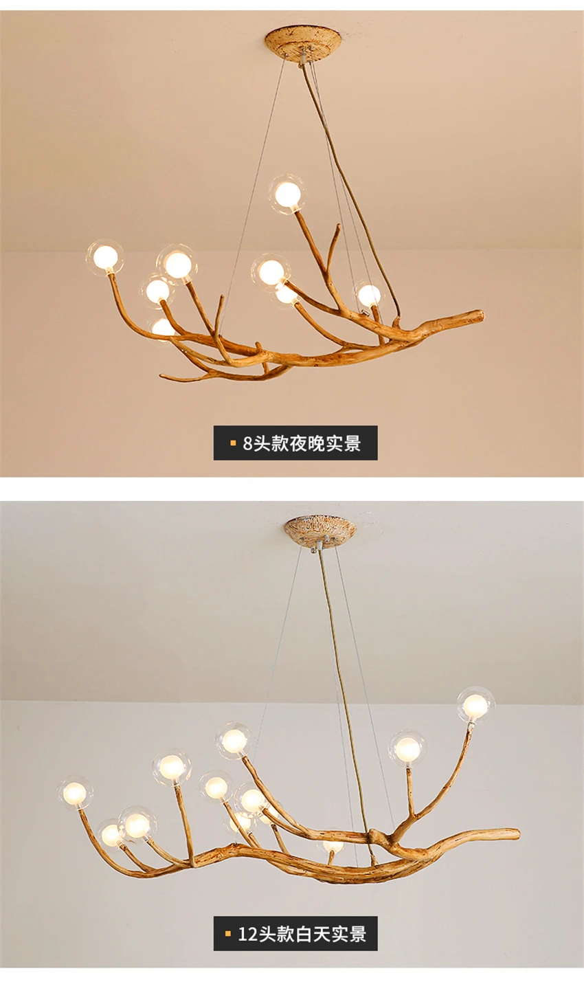 Tree branch chandelier Lighting Bar Restaurant Kitchen Dining room retro chandelier Industrial Loft Vintage Chandelier Lighting