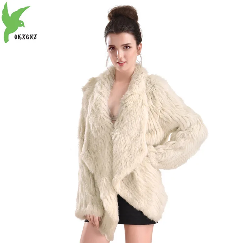 Европейская весенне-осенняя новая куртка из кроличьего меха женская одежда