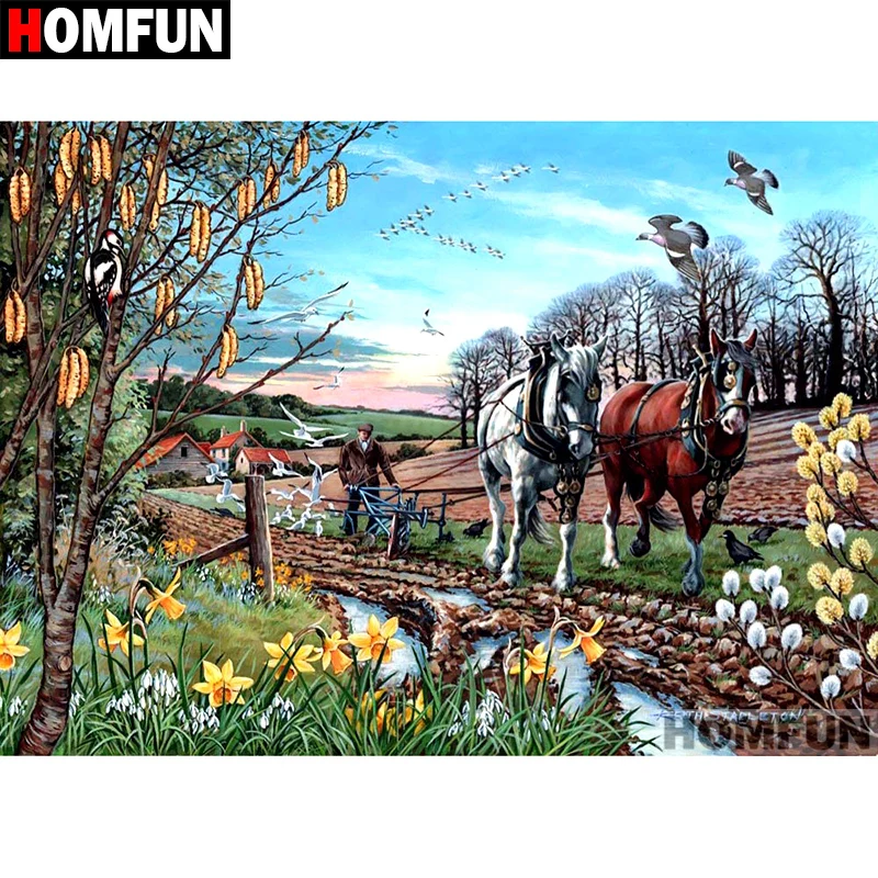 Алмазная живопись HOMFUN сделай сам картина с полными квадратными/круглыми