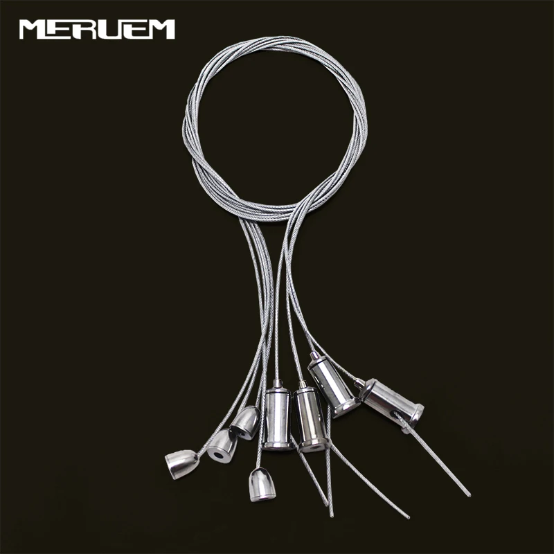 Стальной трос для подъема 4 шт./лот 2 0 м подвесной светильник - Цена: 267,57 руб.