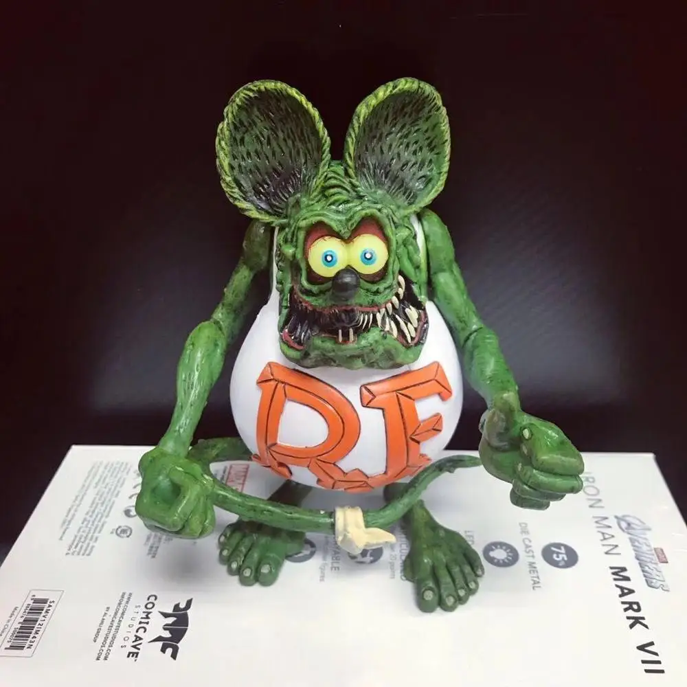 Подвижная экшн фигурка Rat Fink из ПВХ Коллекционная модель игрушка фигурки 12