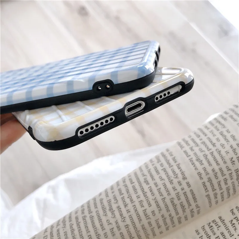 DECOCASE винтажные синие белые сетки короткие ТПУ защитные чехлы для телефонов iphone 6