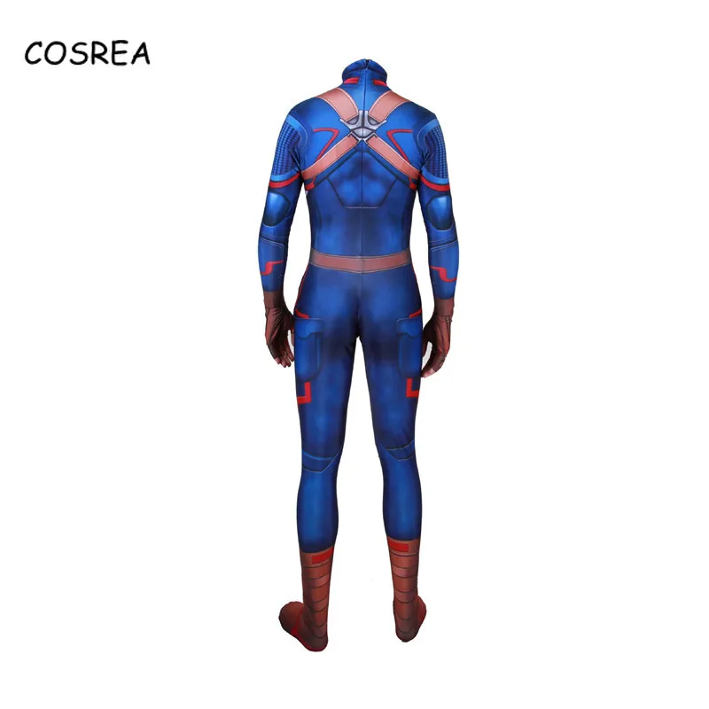 Костюм Капитана Америки маска супергероя зентай комбинезоны Капитан Америка