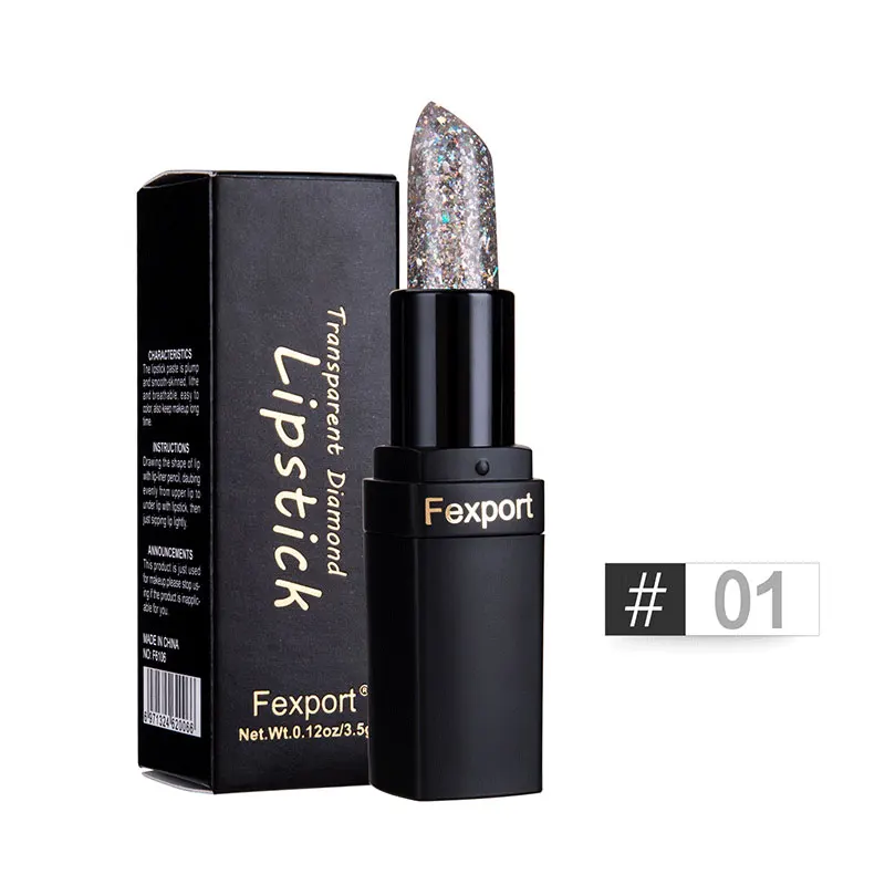 F6106-1 Fexport Волшебные блестящие губные помады кристалл желе температура изменить цвет бальзам для губ Maquiagem с блестками губы F6106 для оптовых продаж - Цвет: F6106-1