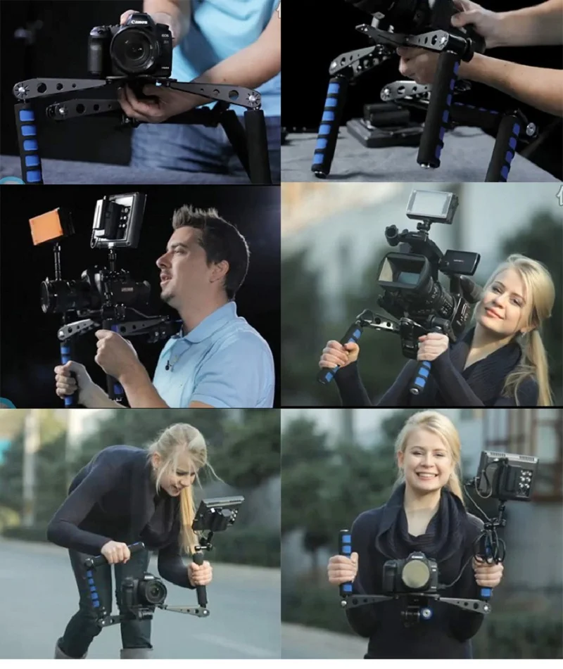 Синяя установка для цифровой зеркальной фотокамеры комплект плечевое крепление