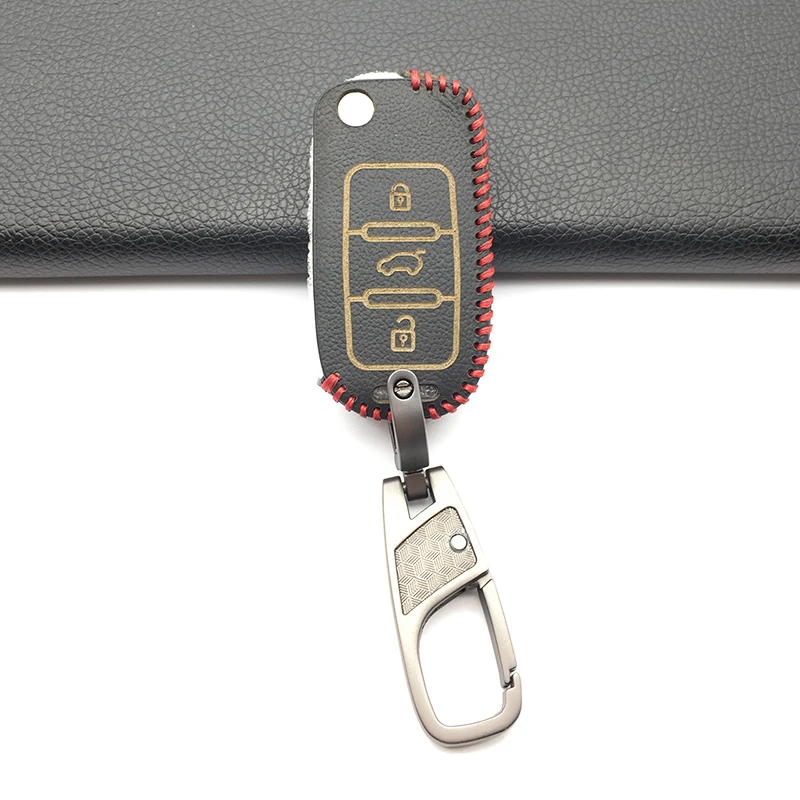 Leather Remote Control Car Key Case Cover for Volkswagen New Bora Passat Sagitar Golf Polo Lavida Tiguan Protect Shell | Автомобили и