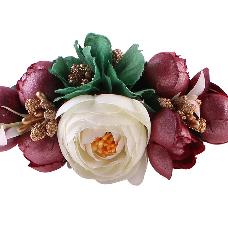 3PCS Floral Baby Headband Newborn Photograph Prop Girl Headbands Elastic Infant Head Band Hair Accessories for Party | Детская одежда и