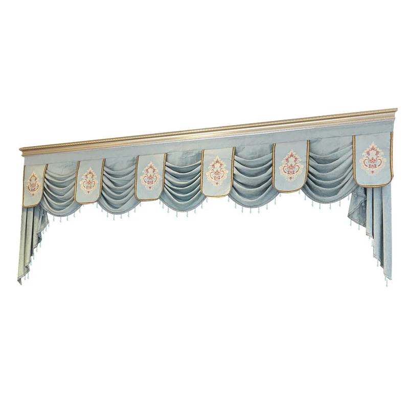 Домашние гостиничные шторы Pelmet Valance европейские Роскошные занавески для