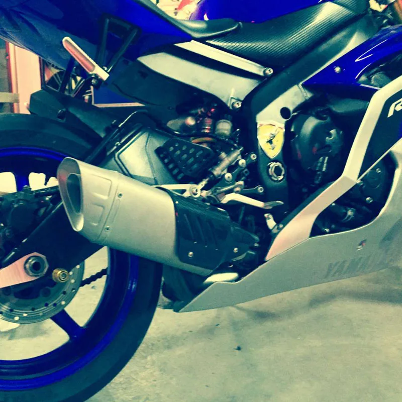 R6 слипоны мотоцикл глушитель полный системы для Yamaha R6 2007 до лет Akrapovic выхлопных газов