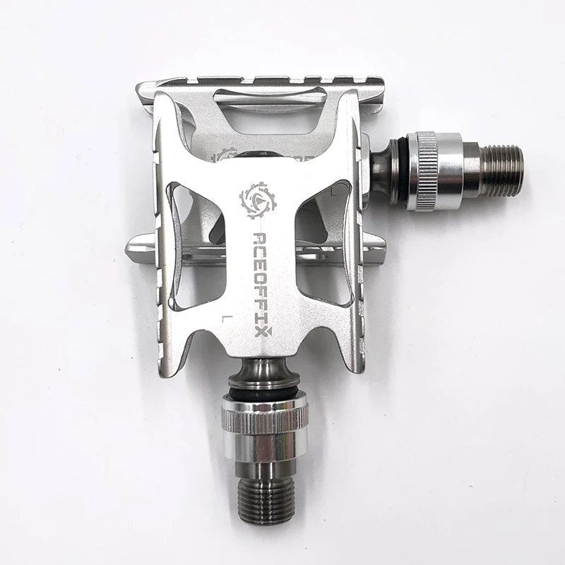 Sliver Pedal TWTOPSE педаль велосипеда титановые оси быстрый выпуск для Brompton велосипед CNC Легкие педали TI 3 подшипники сверхлегкие велосипедные педали - Цвет: Sliver Pedal