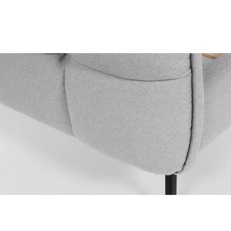 Современный комплект мебели для спальни дешевая серая Мягкая тканевая кровать