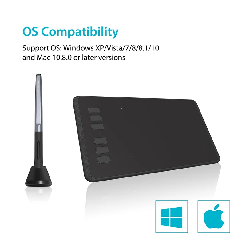 

6 x 4 inch Ultralight Digital Tablets Graphic Drawing Pen Tablet for OSU Game with Battery-Free