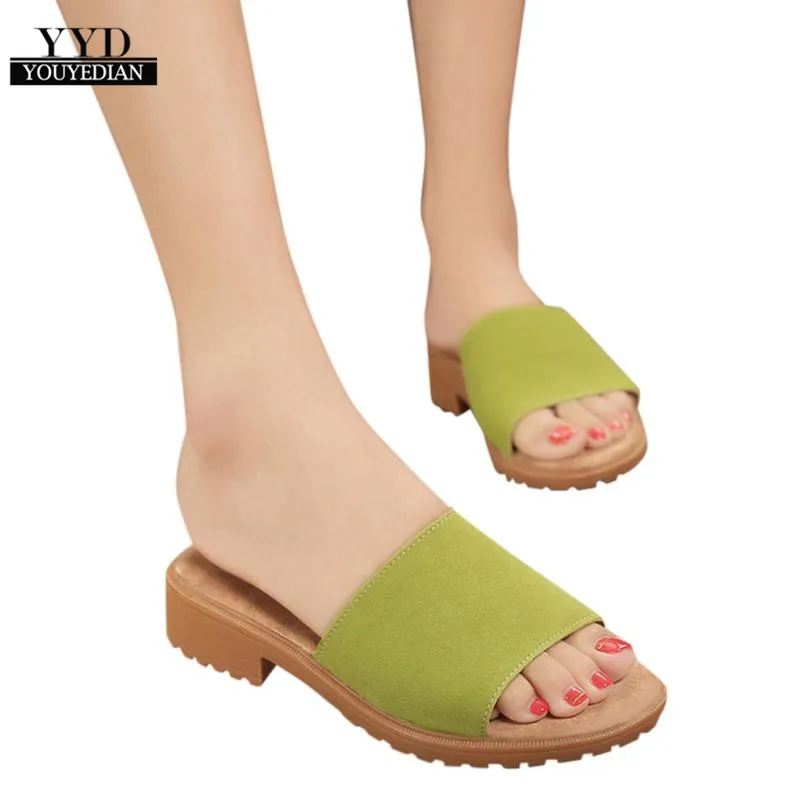 Туфли YOUYEDIAN Женские однотонные модные тапочки на плоской подошве летняя обувь # A4
