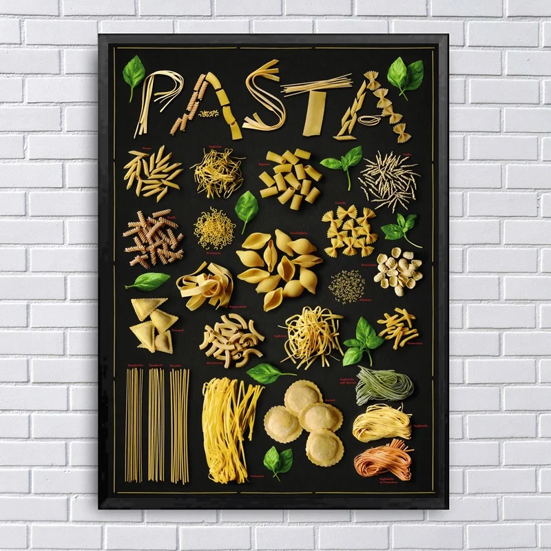Постер для макаронных изделий плакат из шелковой ткани принты домашний