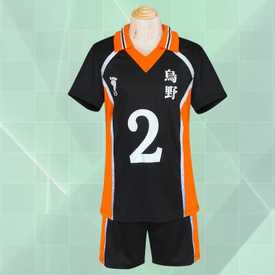 

Ainclu Haikyu Shoyo Hinata Karasuno High School Volleyball Team Uniform Number 2 Anime Cosplay Costume