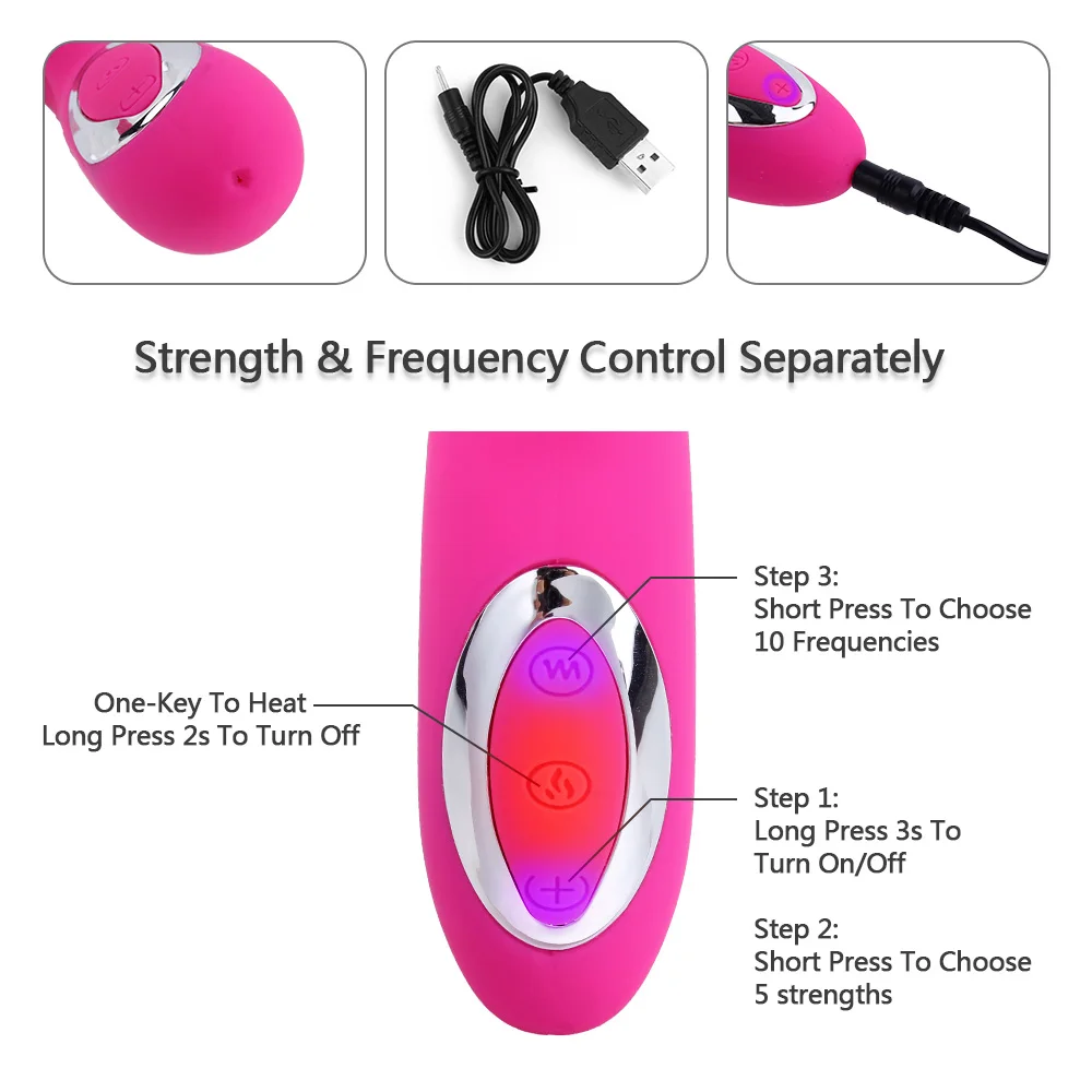 GUIMI теплые фаллоимитаторы вибратор для женщин Kegel тренажер влагалища G spot