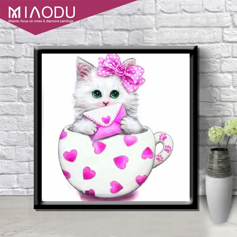 Miaodu Алмазная Вышивка Хобби животное кошка 5D DIY Картина крестом опыт игрушки