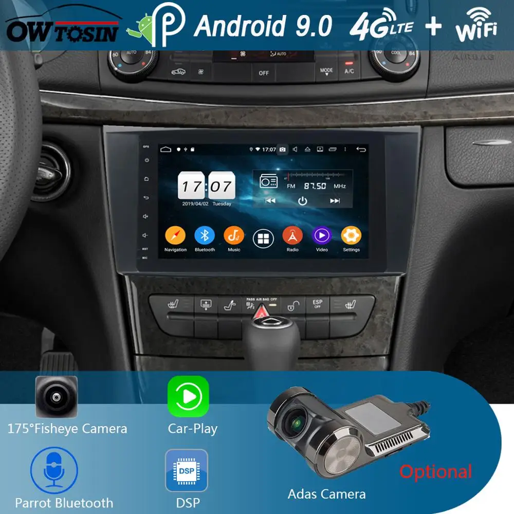 8 &quotIPS Core Android 9 0 4G RAM + 64G ROM для Mercedes Benz E CLS CLK G Class W211 W219 W209 W463 E200 E220 E300 радио GPS |