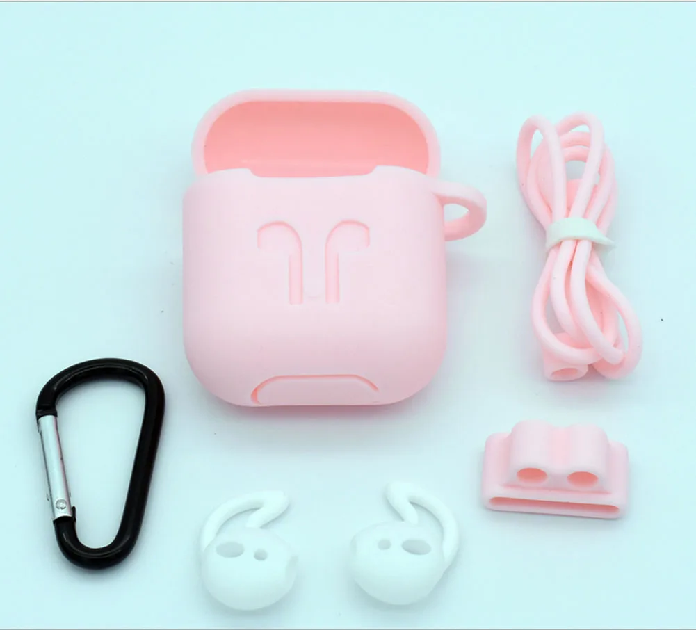 5 шт. силиконовый ударопрочный защитный чехол для iPhone Airpod футляр для наушников платок на голову заменить