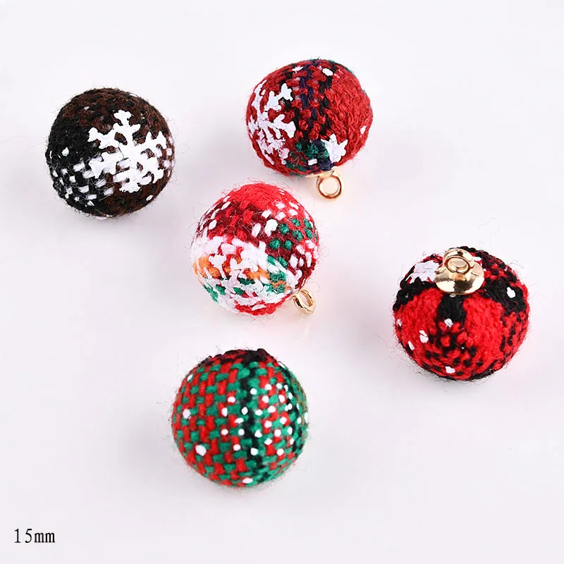 Рождественские украшения сделай сам тканевые Подвесные серьги из бисера