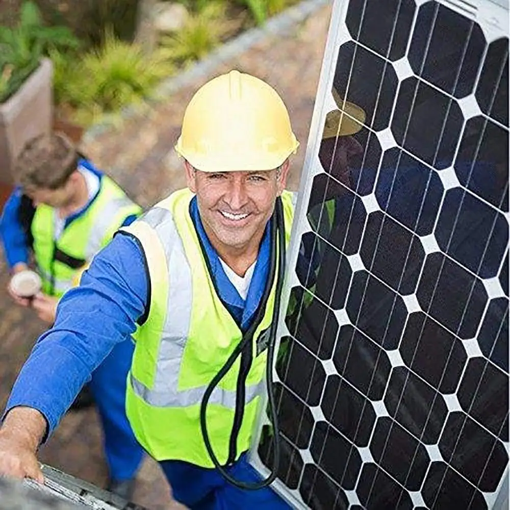 2 шт. 100 Вт солнечная панель 200 Вт солнечная система фотоэлектрическая панель 12В батарея/яхта/автофургон/автомобиль/лодка - в наличии в США/Китае.